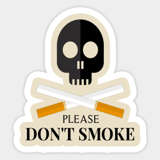 Please Don't Smoke Cigarettes Sticker